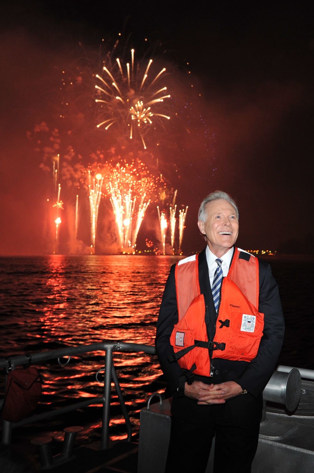 Secretary of the Navy enjoys Baltimore’s Star-Spangled Spectacular with members of the Coast Guard