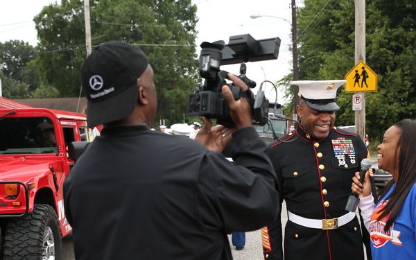 Marines march in SHC parade