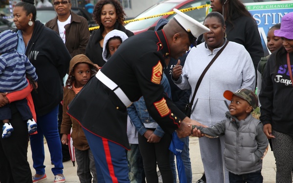 Marines march in SHC parade