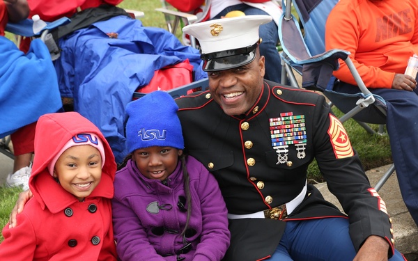 Marines march in SHC parade