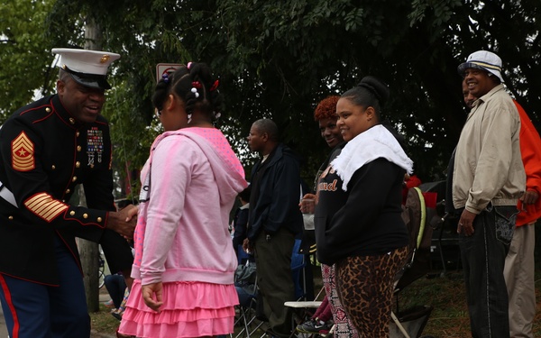 Marines march in SHC parade