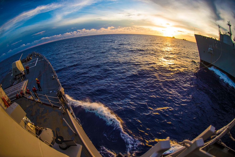 USS Mustin live-fire gunnery exercise