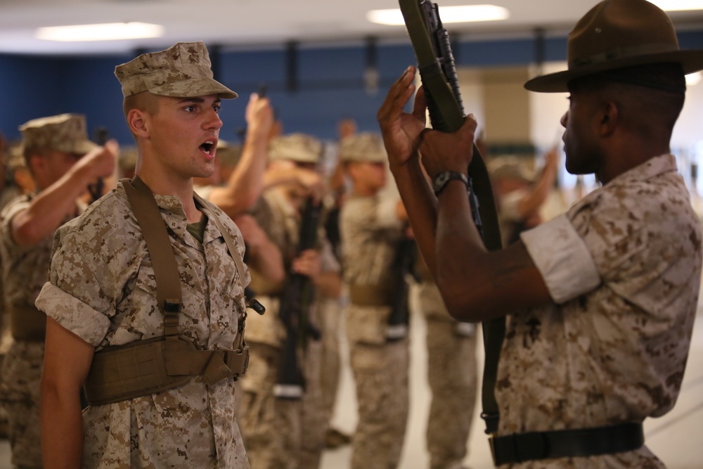 Photo Gallery: Marine recruits learn unit cohesion, discipline through close-order drill on Parris Island