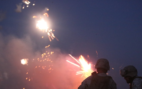 1st LEB lights up the night