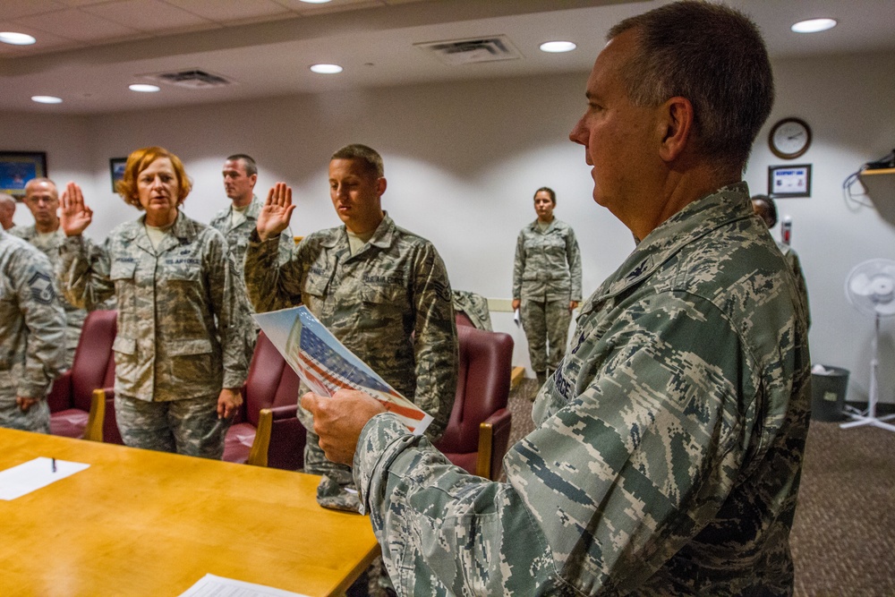 September 2014 re-enlistment ceremony