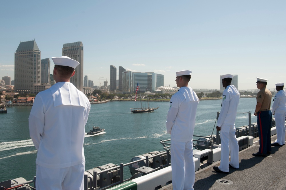 USS America arrives in its homeport of San Diego