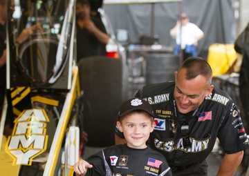Soldier-Hero speaks to future Soldiers at North Carolina NHRA event