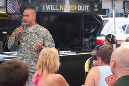 Soldier-Hero speaks to future Soldiers at North Carolina NHRA event
