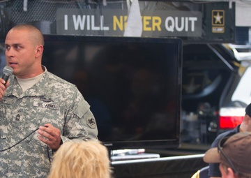 Soldier-Hero speaks to future Soldiers at North Carolina NHRA event