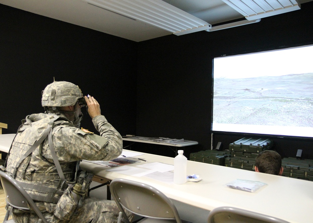 Preparing to call for artillery support - US Army Europe Best Junior Officer Competition