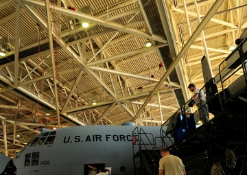 145th Maintenance Group works together to complete structural inspection