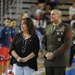 USA Women's Basketball Team receives dog tags from service members