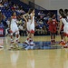 USA Women's Basketball Team receives dog tags from service members