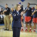 USA Women's Basketball Team receives dog tags from service members