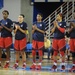 USA Women's Basketball Team receives dog tags from service members