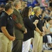 USA Women's Basketball Team receives dog tags from service members
