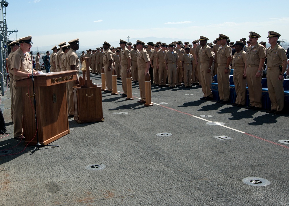 USS America pinning ceremony