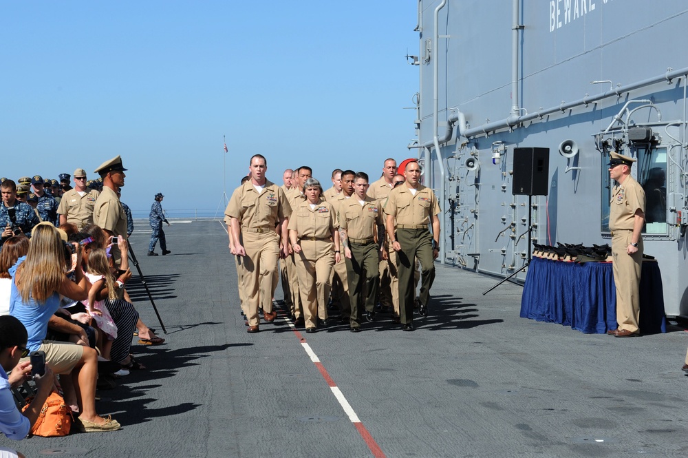 USS America pinning ceremony