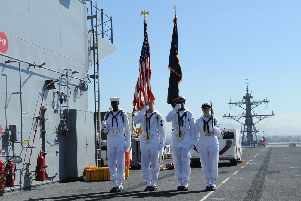 USS America pinning ceremony