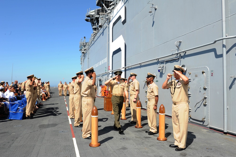 USS America pinning ceremony