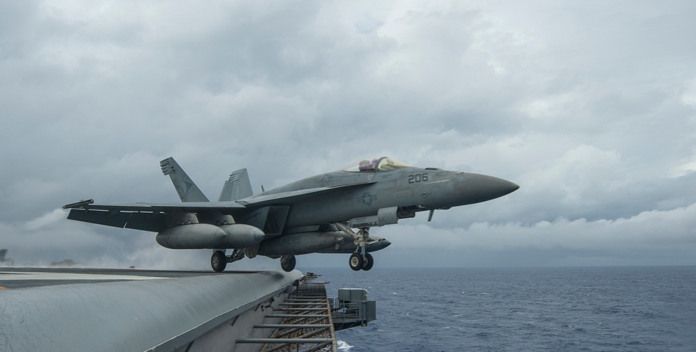 USS Carl Vinson flight deck operations