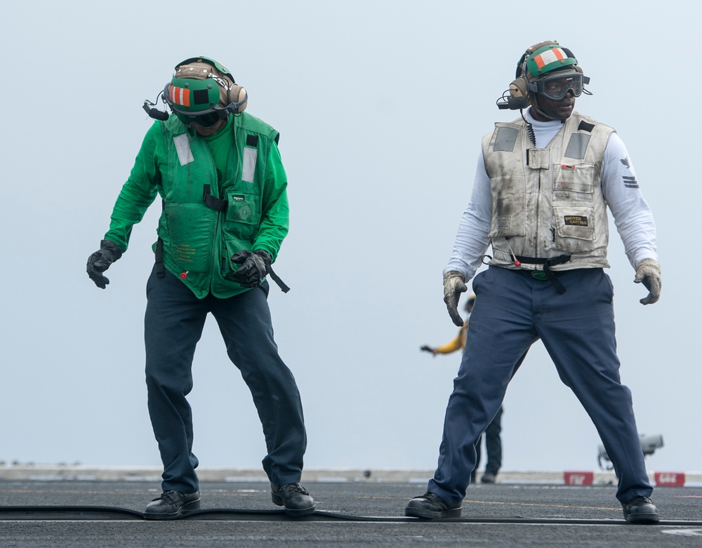 USS Carl Vinson flight deck operations