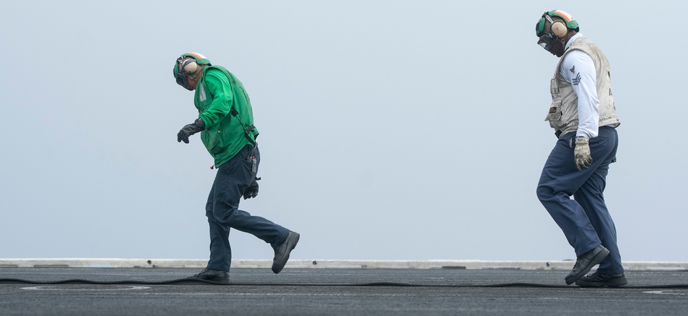 USS Carl Vinson flight deck operations