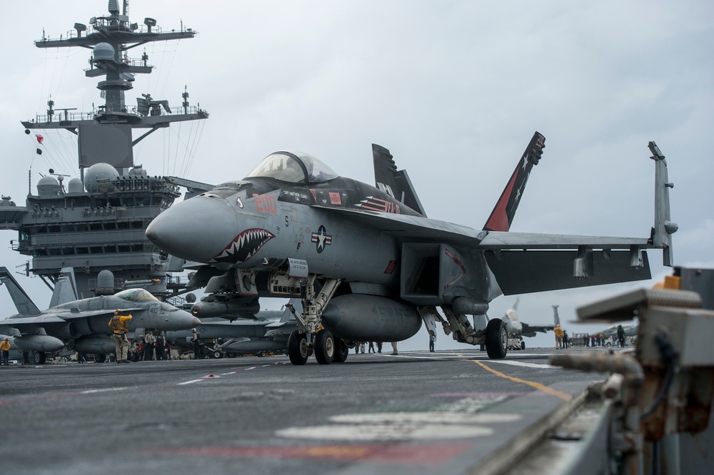 USS Carl Vinson flight deck operations