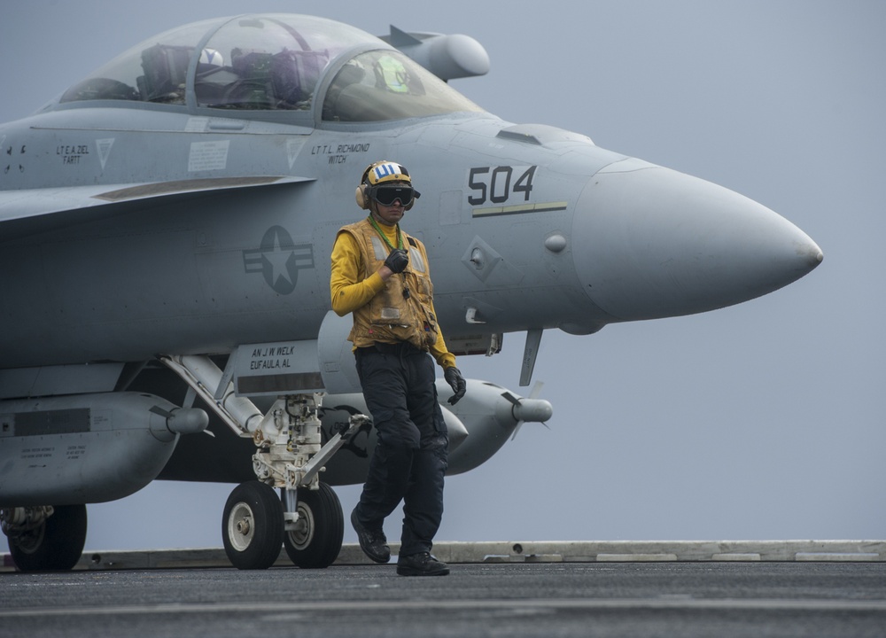 USS Carl Vinson flight deck operations