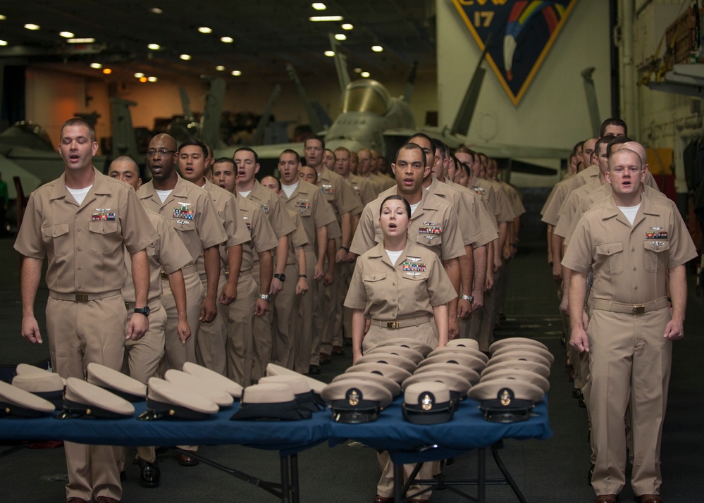 USS Carl Vinson CPO pinning ceremony