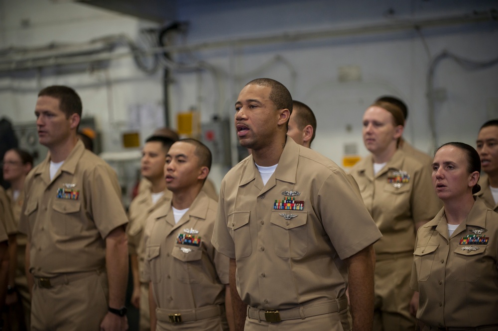 USS Carl Vinson CPO pinning ceremony