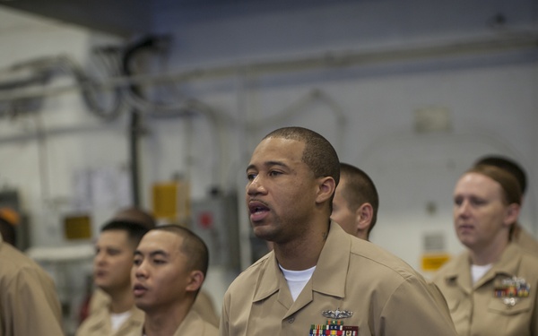 USS Carl Vinson CPO pinning ceremony