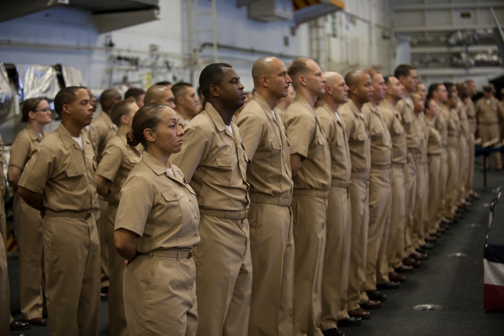 USS Carl Vinson CPO pinning ceremony