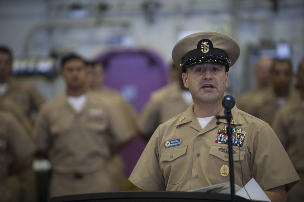 USS Carl Vinson CPO pinning ceremony