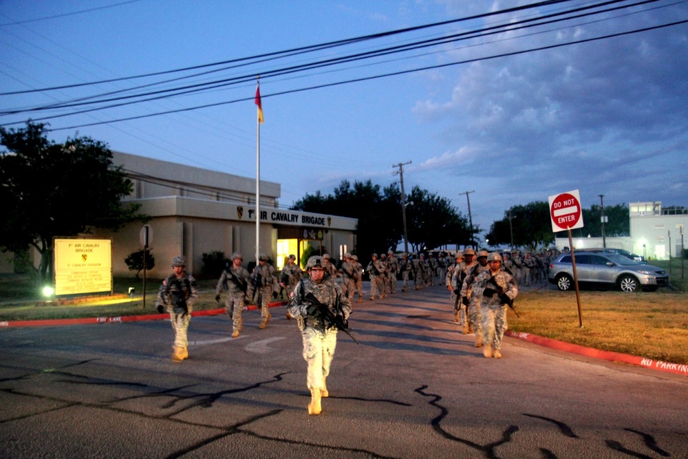 1st Air Cav executes 9/11 commemoration foot march