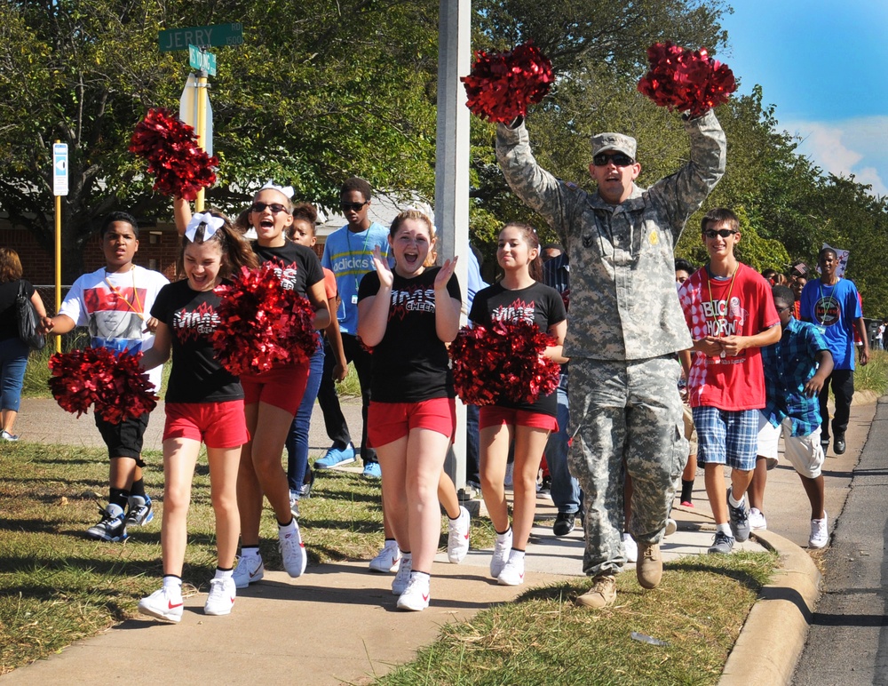 Cavalry battalion, local middle school remember 9/11, form partnership