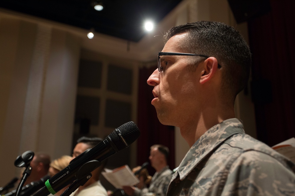 US Air Force Band rehearses for upcoming performances honoring US Air Force birthday celebrations