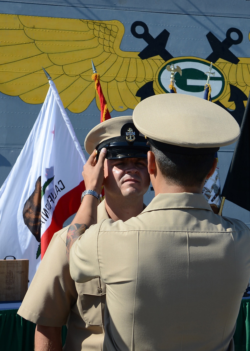 USS Green Bay CPO pinning ceremony