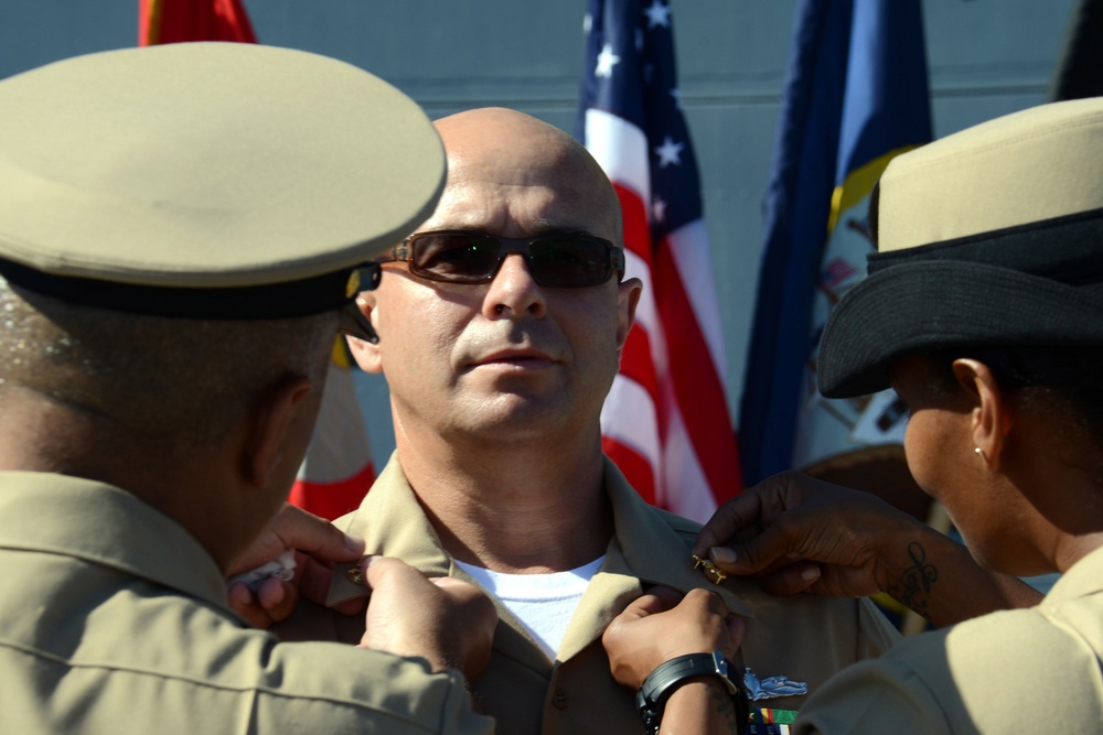 USS Green Bay CPO pinning ceremony