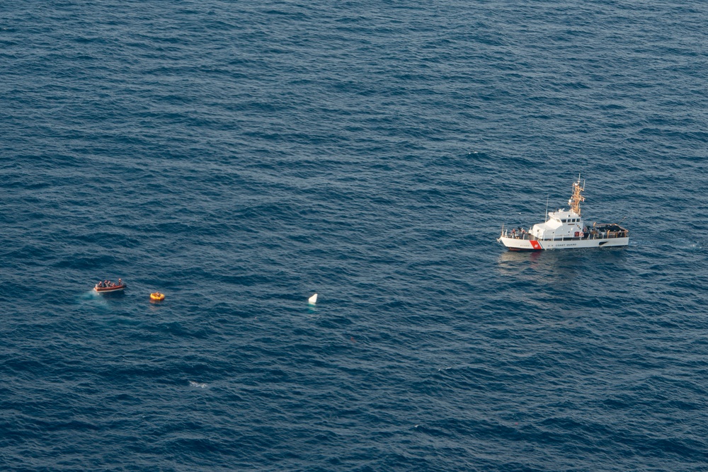 Coast Guard cutter recovers 2 from sunken boat