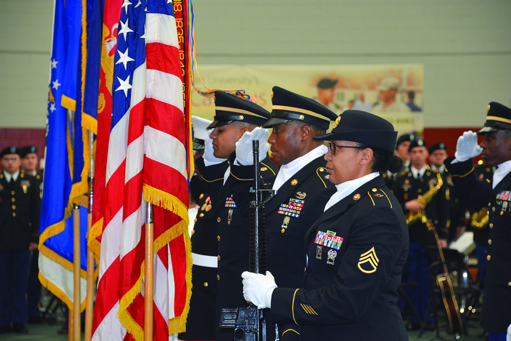 Color guards renders salute during Regional 9/11 Remembrance Ceremony