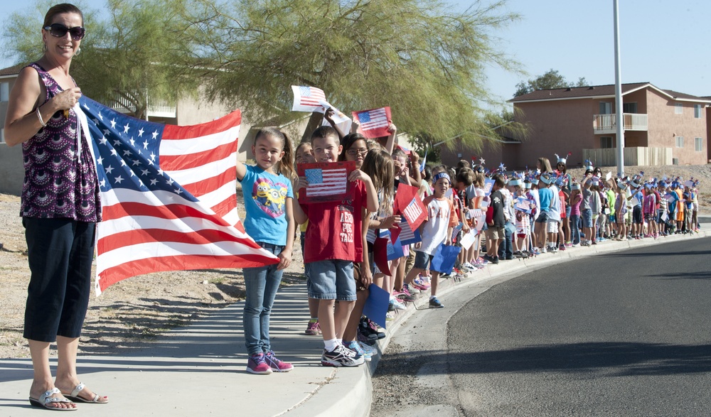 School children support 9/11 Memorial Ceremony