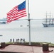 Barque Eagle passes by Fort McHenry