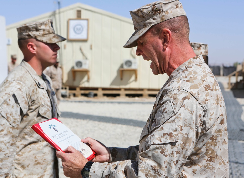 Navy corpsman receives valor award for actions in Helmand province