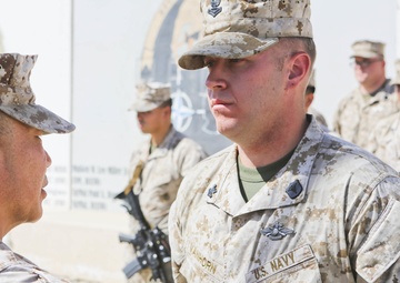 Navy corpsman receives valor award for actions in Helmand province