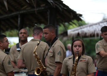 Marines perform for residents of Palau