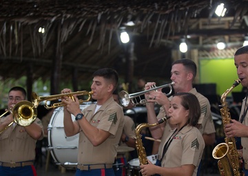Marines perform for residents of Palau