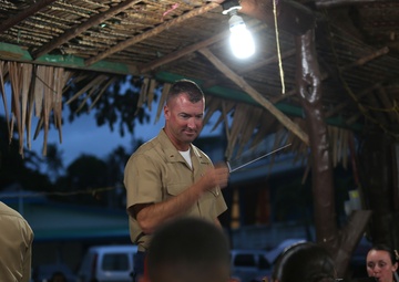 Marines perform for residents of Palau