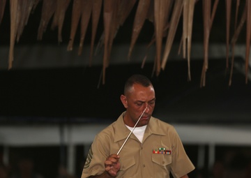 Marines perform for residents of Palau