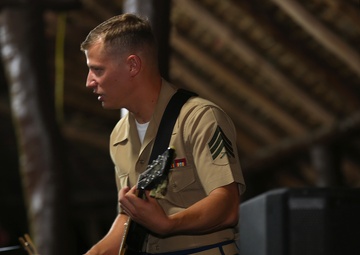 Marines perform for residents of Palau